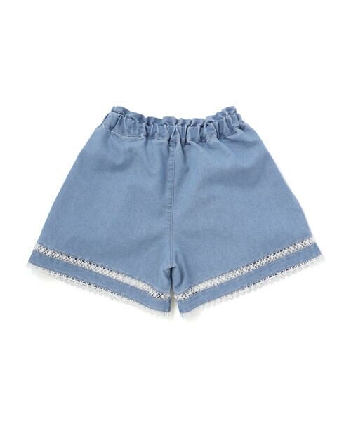 SLAP SLIP / スラップ スリップ ショート・ハーフ・半端丈パンツ | 裾レース刺しゅう入りデニムショートパンツ(90~130cm) | 詳細14