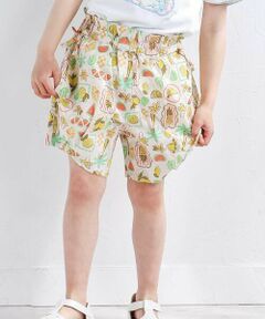 SLAP SLIP / スラップ スリップ ショート・ハーフ・半端丈パンツ | 【接触冷感/お揃い】無地+総柄タック入りショートパンツ(90~130cm)