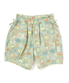 SLAP SLIP / スラップ スリップ ショート・ハーフ・半端丈パンツ | 【接触冷感/お揃い】無地+総柄タック入りショートパンツ(90~130cm)