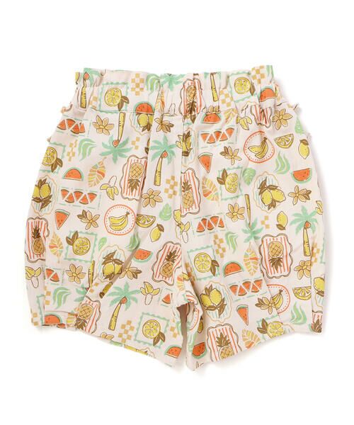 SLAP SLIP / スラップ スリップ ショート・ハーフ・半端丈パンツ | 【接触冷感/お揃い】無地+総柄タック入りショートパンツ(90~130cm) | 詳細8