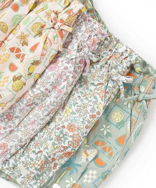 SLAP SLIP / スラップ スリップ ショート・ハーフ・半端丈パンツ | 【接触冷感/お揃い】無地+総柄タック入りショートパンツ(90~130cm) | 詳細20