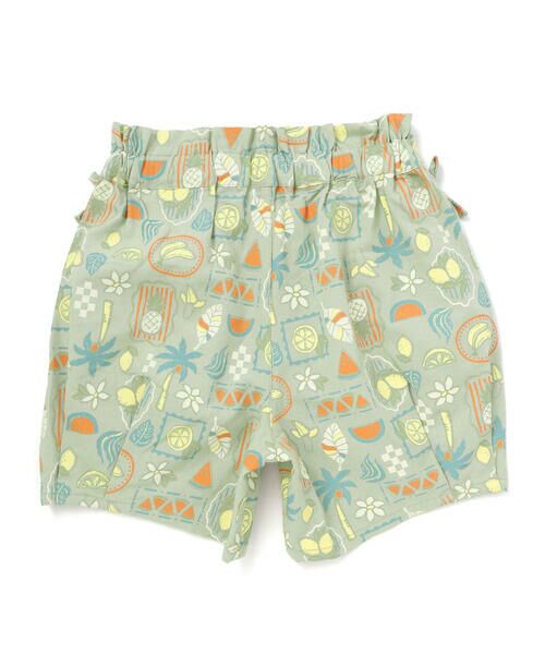 SLAP SLIP / スラップ スリップ ショート・ハーフ・半端丈パンツ | 【接触冷感/お揃い】無地+総柄タック入りショートパンツ(90~130cm) | 詳細21