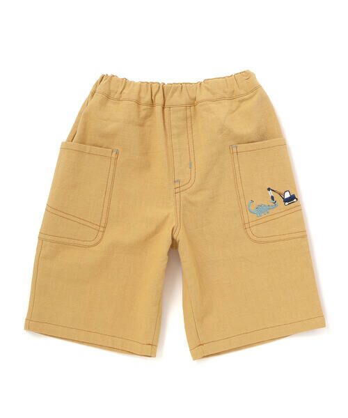 SLAP SLIP / スラップ スリップ ショート・ハーフ・半端丈パンツ | サイドポケット刺しゅう5.5分丈ショートパンツ（イエロー）