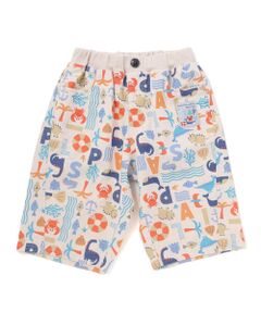 SLAP SLIP / スラップ スリップ ショート・ハーフ・半端丈パンツ | 【接触冷感/お揃い】無地+総柄5.5分丈パンツ(80~130cm)