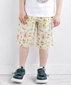 SLAP SLIP / スラップ スリップ ショート・ハーフ・半端丈パンツ | 【接触冷感/お揃い】無地+総柄5.5分丈パンツ(80~130cm)