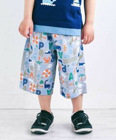 SLAP SLIP / スラップ スリップ ショート・ハーフ・半端丈パンツ | 【接触冷感/お揃い】無地+総柄5.5分丈パンツ(80~130cm)