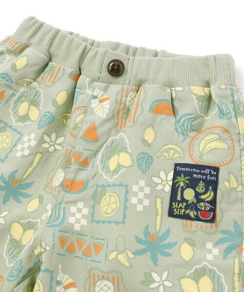 SLAP SLIP / スラップ スリップ ショート・ハーフ・半端丈パンツ | 【接触冷感/お揃い】無地+総柄5.5分丈パンツ(80~130cm) | 詳細15