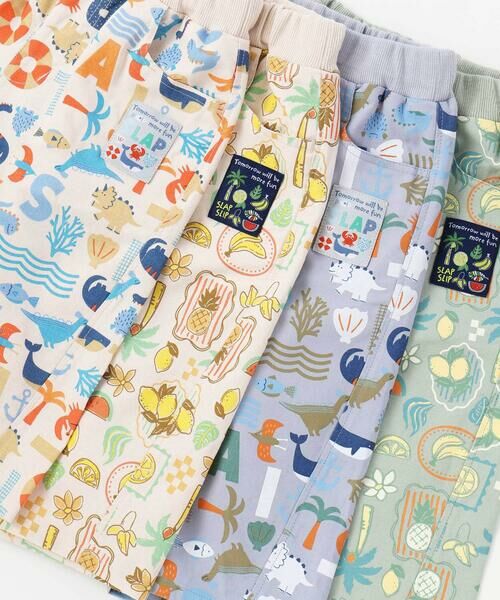 SLAP SLIP / スラップ スリップ ショート・ハーフ・半端丈パンツ | 【接触冷感/お揃い】無地+総柄5.5分丈パンツ(80~130cm) | 詳細21