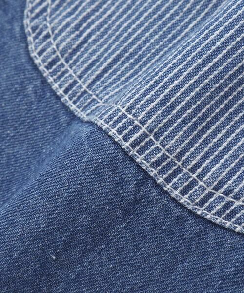 SLAP SLIP / スラップ スリップ デニムパンツ | フルーツ昆虫パッチストライプ切り替え5.5分丈デニムパンツ(80~130cm) | 詳細9