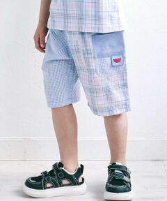 SLAP SLIP / スラップ スリップ ショート・ハーフ・半端丈パンツ | 【お揃い】マドラスチェックサイドポケット5分丈パンツ(80~130cm)
