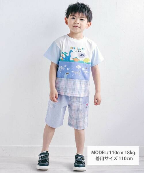 SLAP SLIP / スラップ スリップ ショート・ハーフ・半端丈パンツ | 【お揃い】マドラスチェックサイドポケット5分丈パンツ(80~130cm) | 詳細1