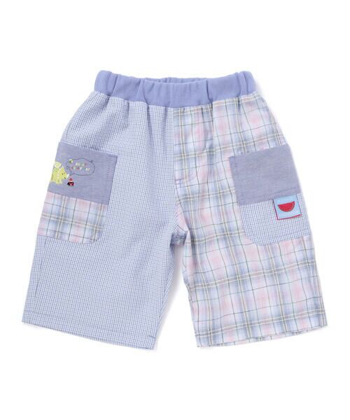 SLAP SLIP / スラップ スリップ ショート・ハーフ・半端丈パンツ | 【お揃い】マドラスチェックサイドポケット5分丈パンツ(80~130cm) | 詳細4