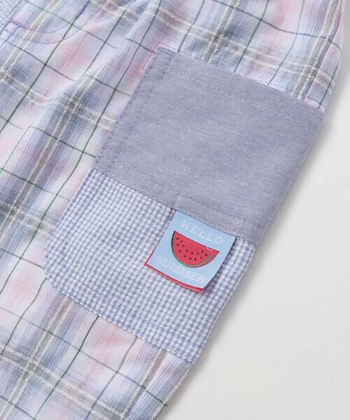 SLAP SLIP / スラップ スリップ ショート・ハーフ・半端丈パンツ | 【お揃い】マドラスチェックサイドポケット5分丈パンツ(80~130cm) | 詳細6