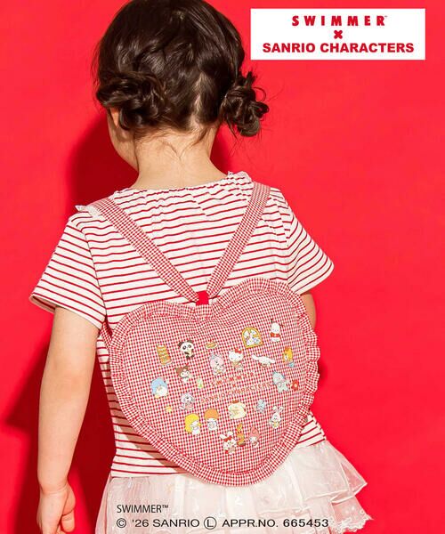 SLAP SLIP / スラップ スリップ リュック・バックパック | 【SWIMMERｘサンリオキャラクターズｘSLAPSLIP】フリル付きハートリュック（レッド系）