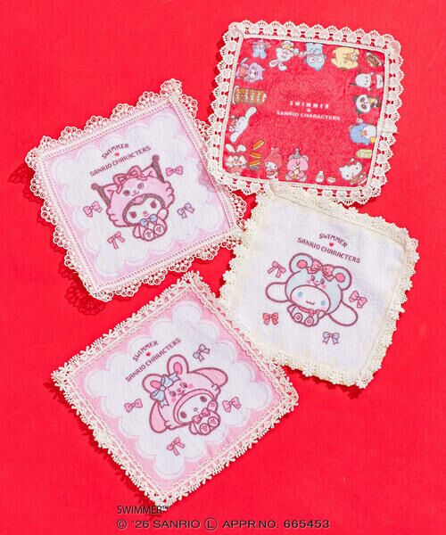 SLAP SLIP / スラップ スリップ ハンカチ | 【SWIMMERｘサンリオキャラクターズｘSLAPSLIP】レース付きハンカチ | 詳細1