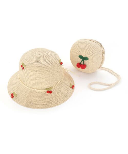 SLAP SLIP / スラップ スリップ ハット | モチーフ付きハット&ポシェット（レッドxチェリ）