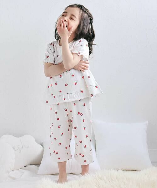 SLAP SLIP / スラップ スリップ ルームウェア | 【スララク/腹巻き一体型/防汚加工】みんな快眠！半袖みんみんパジャマ上下セット(80~130cm) | 詳細2