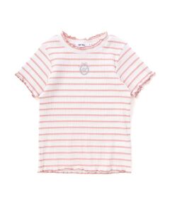 SLAP SLIP / スラップ スリップ Tシャツ | ボーダー&花柄テレコ半袖Tシャツ(80~130cm)