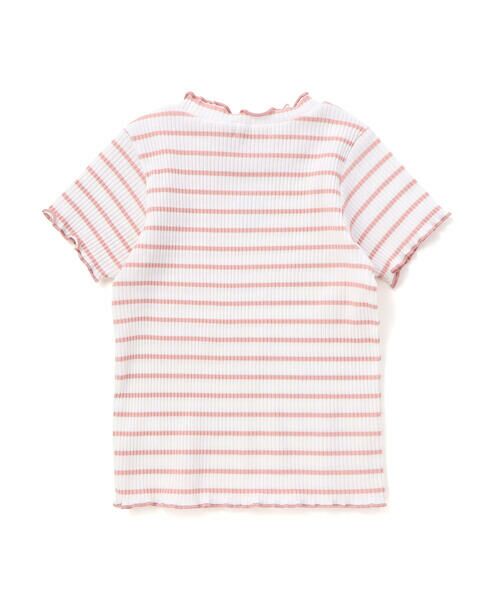 SLAP SLIP / スラップ スリップ Tシャツ | ボーダー&花柄テレコ半袖Tシャツ(80~130cm) | 詳細2