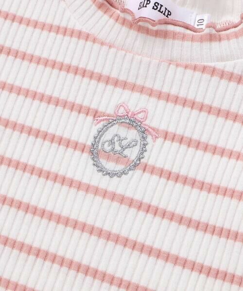 SLAP SLIP / スラップ スリップ Tシャツ | ボーダー&花柄テレコ半袖Tシャツ(80~130cm) | 詳細3