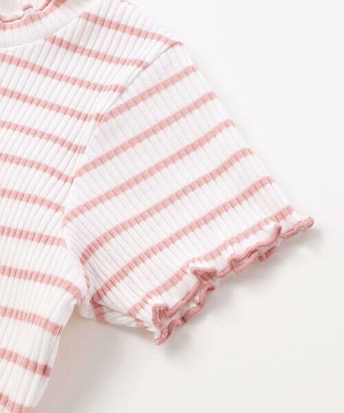 SLAP SLIP / スラップ スリップ Tシャツ | ボーダー&花柄テレコ半袖Tシャツ(80~130cm) | 詳細4