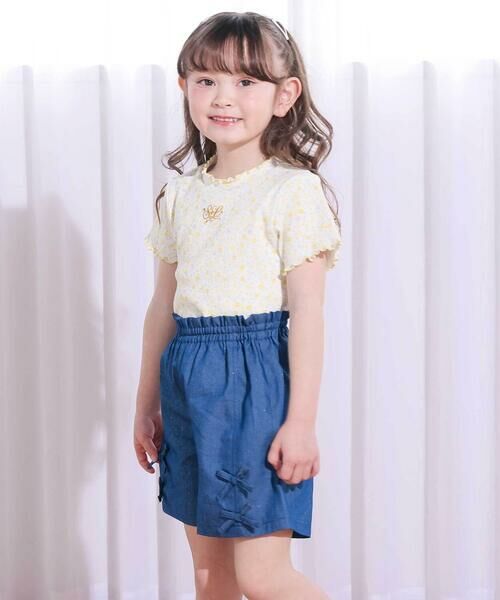 SLAP SLIP / スラップ スリップ Tシャツ | ボーダー&花柄テレコ半袖Tシャツ(80~130cm) | 詳細8