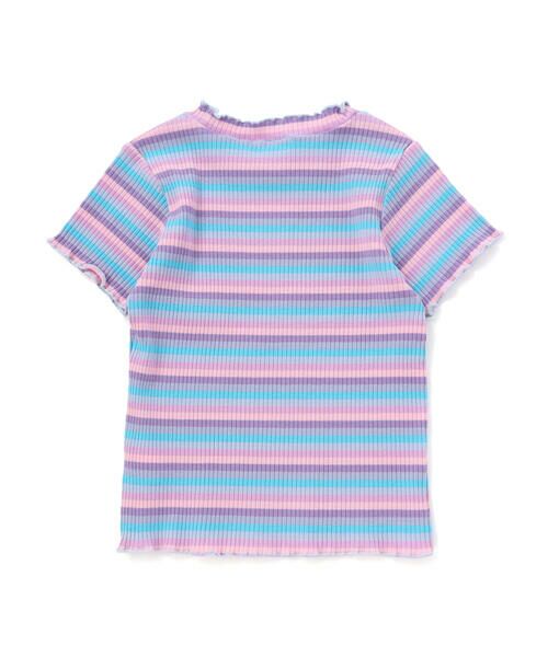 SLAP SLIP / スラップ スリップ Tシャツ | ボーダー&花柄テレコ半袖Tシャツ(80~130cm) | 詳細15