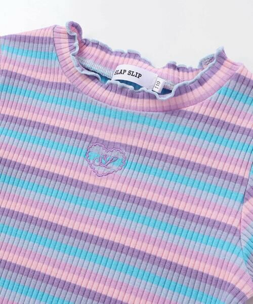 SLAP SLIP / スラップ スリップ Tシャツ | ボーダー&花柄テレコ半袖Tシャツ(80~130cm) | 詳細16
