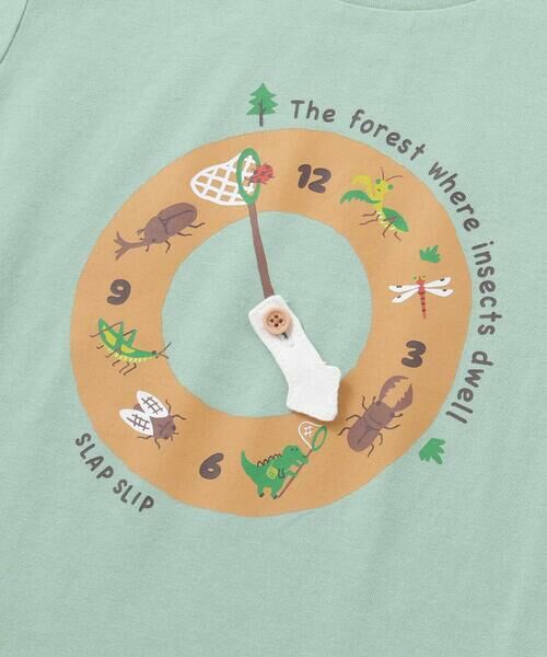SLAP SLIP / スラップ スリップ Tシャツ | はたらくくるま&昆虫時計天竺半袖Tシャツ(80~130cm) | 詳細12