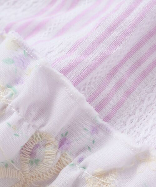 SLAP SLIP / スラップ スリップ Tシャツ | 【お揃い】ストライプ総柄切り替えティアード天竺半袖Tシャツ(80~130cm) | 詳細19