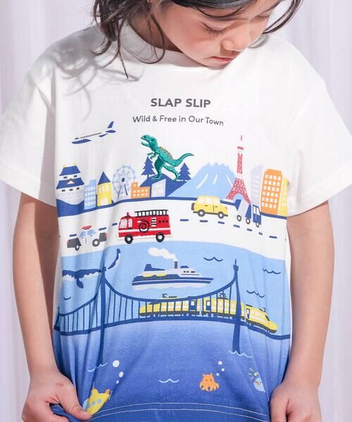 SLAP SLIP / スラップ スリップ Tシャツ | 日本風景プリント天竺半袖Tシャツ(80~130cm) | 詳細2