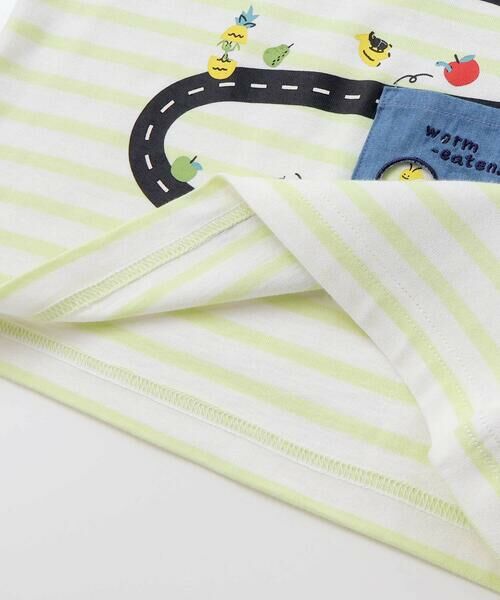 SLAP SLIP / スラップ スリップ Tシャツ | 乗り物モチーフポケットボーダー柄半袖Tシャツ(80~130cm) | 詳細10