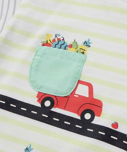 SLAP SLIP / スラップ スリップ Tシャツ | 乗り物モチーフポケットボーダー柄半袖Tシャツ(80~130cm) | 詳細8