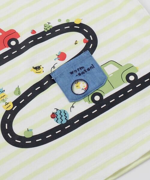 SLAP SLIP / スラップ スリップ Tシャツ | 乗り物モチーフポケットボーダー柄半袖Tシャツ(80~130cm) | 詳細9
