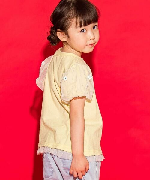 SLAP SLIP / スラップ スリップ Tシャツ | 【SWIMMERxサンリオキャラクターズxSLAPSLIP】パフスリーブレーシ−天竺半袖Tシャツ(80~130cm) | 詳細7