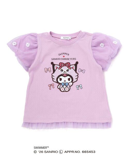 SLAP SLIP / スラップ スリップ Tシャツ | 【SWIMMERxサンリオキャラクターズxSLAPSLIP】パフスリーブレーシ−天竺半袖Tシャツ(80~130cm) | 詳細17