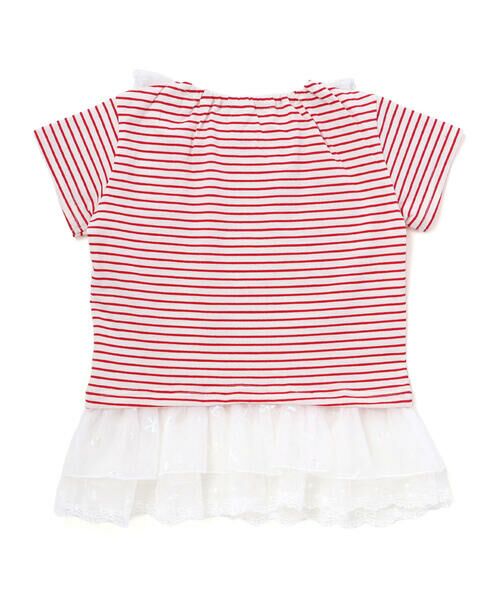 SLAP SLIP / スラップ スリップ Tシャツ | 【SWIMMERｘサンリオキャラクターズｘSLAPSLIP】ボーダー裾フリル襟レース天竺半袖Tシャツ(80~130cm) | 詳細5