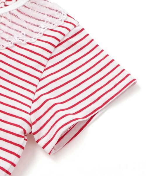 SLAP SLIP / スラップ スリップ Tシャツ | 【SWIMMERｘサンリオキャラクターズｘSLAPSLIP】ボーダー裾フリル襟レース天竺半袖Tシャツ(80~130cm) | 詳細10