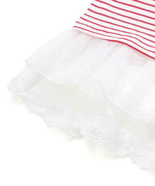 SLAP SLIP / スラップ スリップ Tシャツ | 【SWIMMERｘサンリオキャラクターズｘSLAPSLIP】ボーダー裾フリル襟レース天竺半袖Tシャツ(80~130cm) | 詳細11