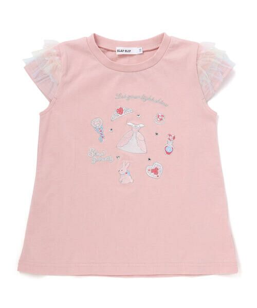 SLAP SLIP / スラップ スリップ Tシャツ | 【スラプリ】チュールスリーブ天竺半袖Tシャツ(80~130cm) | 詳細10