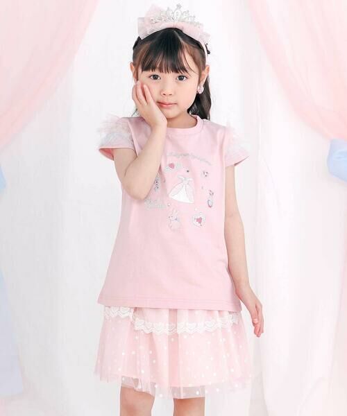 SLAP SLIP / スラップ スリップ Tシャツ | 【スラプリ】チュールスリーブ天竺半袖Tシャツ(80~130cm) | 詳細8