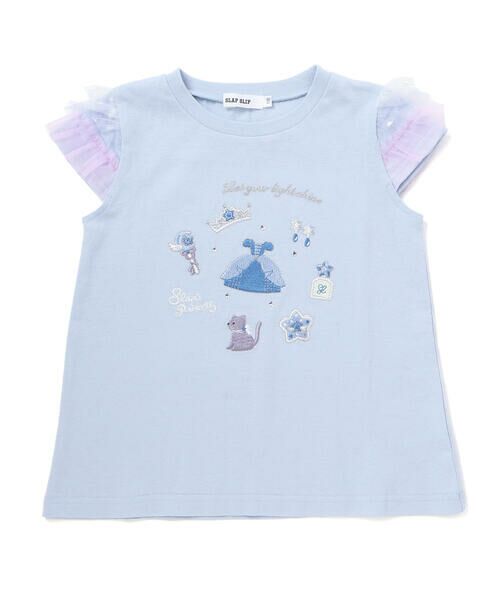 SLAP SLIP / スラップ スリップ Tシャツ | 【スラプリ】チュールスリーブ天竺半袖Tシャツ(80~130cm) | 詳細20