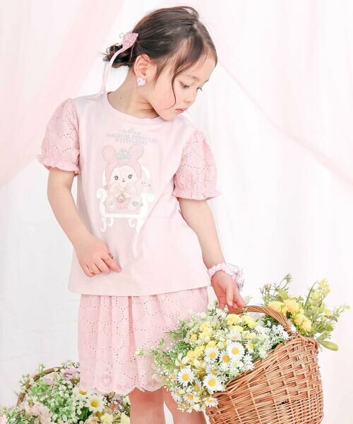 SLAP SLIP / スラップ スリップ Tシャツ | 【スラプリ】レーススリーブパッチ付き天竺半袖Tシャツ(80~130cm) | 詳細2