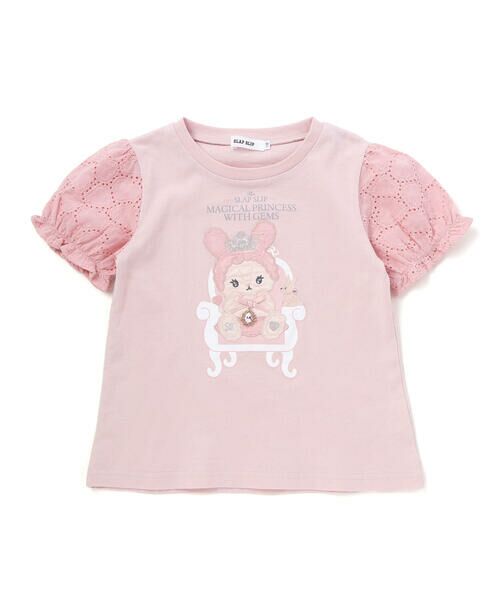 SLAP SLIP / スラップ スリップ Tシャツ | 【スラプリ】レーススリーブパッチ付き天竺半袖Tシャツ(80~130cm) | 詳細4
