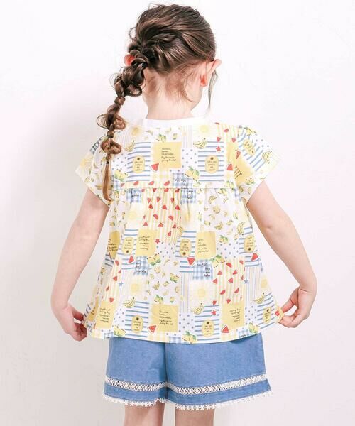 SLAP SLIP / スラップ スリップ Tシャツ | 【お揃い】バルーン宝石アイス果物総柄プリントフレア半袖Tシャツ(80~130cm) | 詳細2