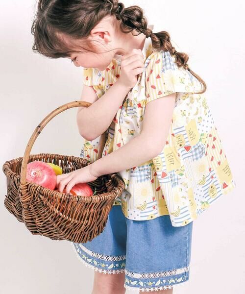 SLAP SLIP / スラップ スリップ Tシャツ | 【お揃い】バルーン宝石アイス果物総柄プリントフレア半袖Tシャツ(80~130cm) | 詳細3