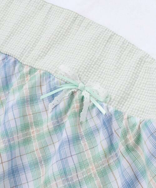 SLAP SLIP / スラップ スリップ Tシャツ | 【お揃い】マドラスチェックティアード半袖Tシャツ(80~130cm) | 詳細8