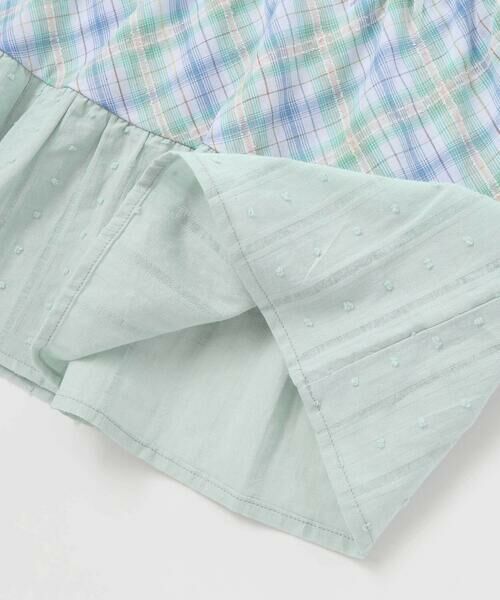 SLAP SLIP / スラップ スリップ Tシャツ | 【お揃い】マドラスチェックティアード半袖Tシャツ(80~130cm) | 詳細10