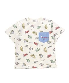 SLAP SLIP / スラップ スリップ Tシャツ | 総柄プリント胸ポケット刺しゅう半袖Tシャツ(80~130cm)
