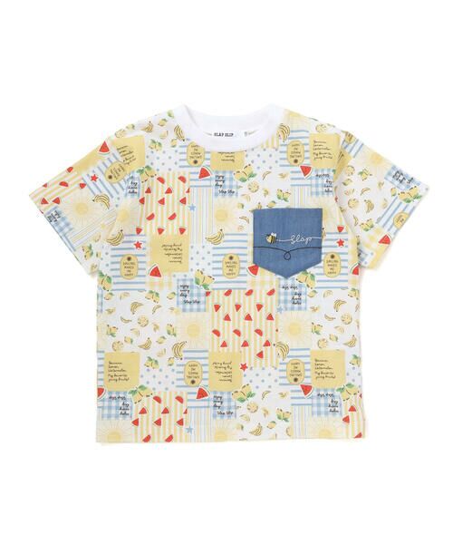 SLAP SLIP / スラップ スリップ Tシャツ | 総柄プリント胸ポケット刺しゅう半袖Tシャツ(80~130cm) | 詳細4